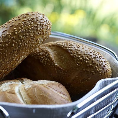 Homemade Authentic Mini Muffuletta Loaf Of Bread